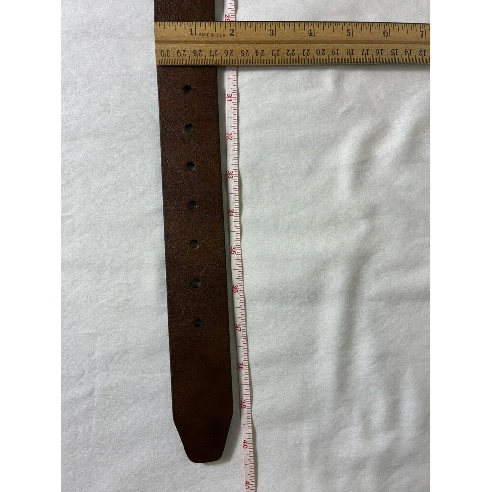 Levi's Mens Belt Sz 34-36 Reversible Black/Brown Stitching Logo Buckle